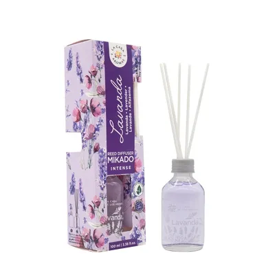 Image de Diffuseur d'arômes avec bâtonnets parfumés Lavande - 100ml