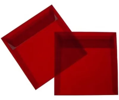 Produktbild von Briefumschläge Offset transparent 170x170mm 100g/qm HK VE=100 Stück intensivrot