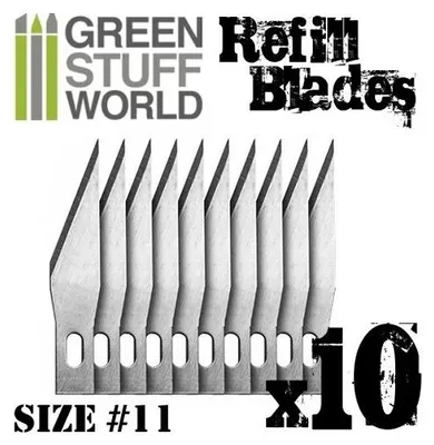 Produktbild von Green Stuff World GSW1334 - 10x Hobby Knife Blade Refill - Neu