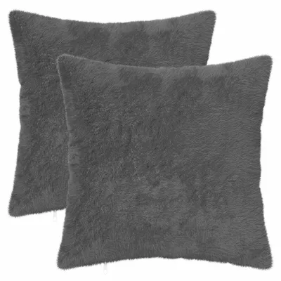 Imagen del producto de vidaXL Fundas de cojín, 2 unidades, color gris oscuro, 50 x 50 cm, modelo HEERLEN