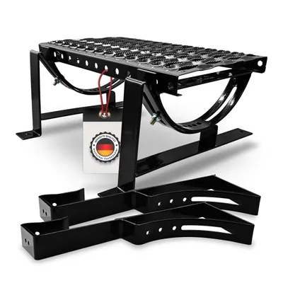 Produktbild von Dachtritt 40 cm für Metalldachziegel 350/35 mm | Schornsteinfegertritt inkl. Laufrost & Montagematerial | Schwarz (9005)