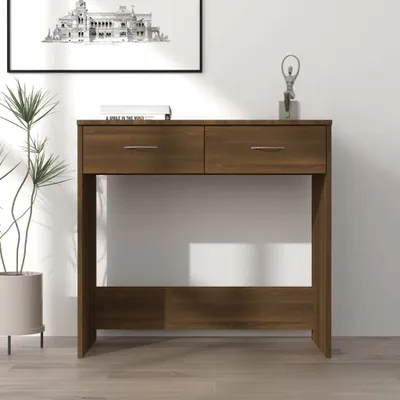 Obrázek produktu pro Maison Exclusive - Psací stůl v hnědém dubovém provedení 80x40x75 cm dřevěný materiál