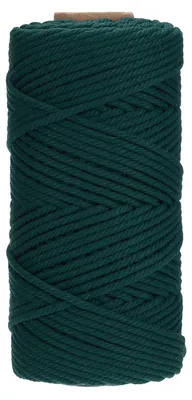 Obrázok produktu pre Solidchoice – Macraméová šnúra, 4 mm x 100 m, tmavozelená