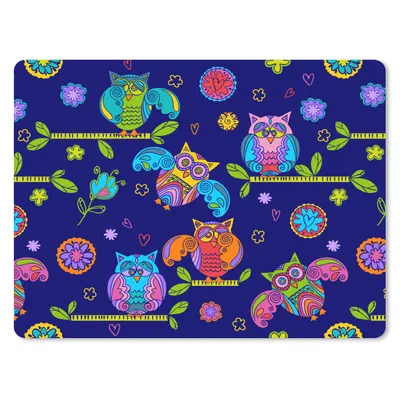 Produktbild von MuchoWow® Mauspad Mousepad Muster - Eule - Äste 23x19 cm - Mousepads - Maus Mat - Pad - Mausunterlage - Schreibtischunterlage - Mauspad