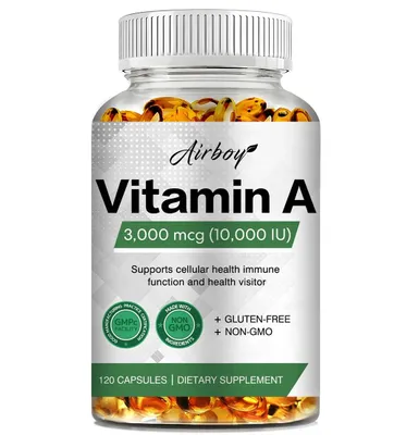 Produktbild von Vitamin A 3000mcg (120 Kapseln) Nahrungsergänzungsmittel, Augen, Augengesundheit, Sehkraft, Immunsystem