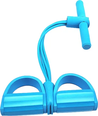 Produktbild von Spannseil mit rutschfestem Griff Tragbares Abnehmentraining Elastisches Yoga-Pedal-Puller-Widerstandsband Fitnessgerät