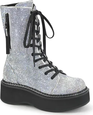 Zdjęcie produktu dla Buty damskie EMILY-362 marki DemoniaCult, srebrne, UE 39, USA 9