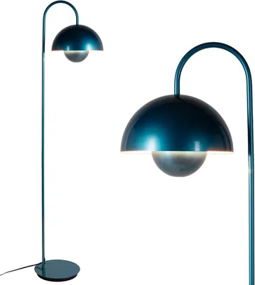 Zdjęcie produktu dla Lampa stojąca ALPINALUZ w kształcie litery Z, styl skandynawski, metal, oprawka E27, niebieska