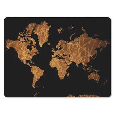 Produktbild von MuchoWow® Mauspad Mousepad Weltkarte - Abstrakt - Braun 23x19 cm - Mousepads - Maus Mat - Pad - Mausunterlage - Schreibtischunterlage - Mauspad