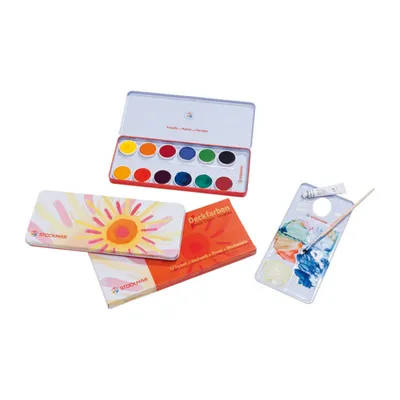 Produktbild von Stockmar Deckfarbenkasten 12 Farben  100%