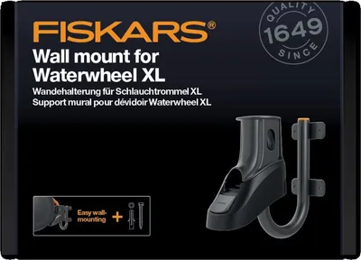 Produktbild von Fiskars Wandhalterung für Waterwheel XL, Faser, Metall, Schwarz, Wand, 1,6 kg, 195 mm, 130 mm