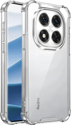 Produktbild von Transparent Hülle für Xiaomi Redmi Note 14 Pro+ 5G, Hybrid Klar Rückseite TPU Bumper Stoßfeste Handyhülle