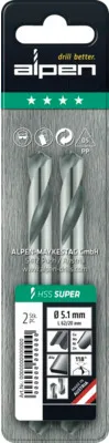 Produktbild von HSS Stahlbohrer Alpen Ø 5,1 mm DIN 1897, 2 Stück
