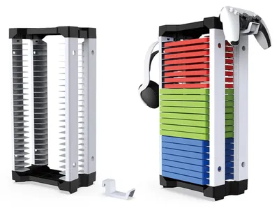 Obrázok produktu pre Solidchoice – Stojan na uskladnenie videohier s 2 policami