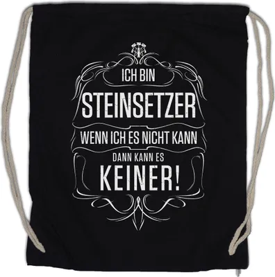 Produktbild von Urban Backwoods Ich Bin Steinsetzer, Turnbeutel, Farbe: Schwarz