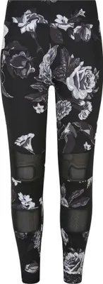 Obrázek produktu pro Dětské legíny Urban Classics Girls Tech Mesh AOP Leggings dark flower aop - 122/128