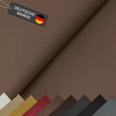 Image de Lycce Simili cuir au mètre souple | 68 000 cycles d'abrasion | 1 mètre linéaire x 1,40 m de large Tissu d'ameublement pour divers projets de bricolage, comme tissu d'ameublement et pour les réparations | haute résistance à la lumière | 430 g / m² | différentes couleurs, couleur : taupe