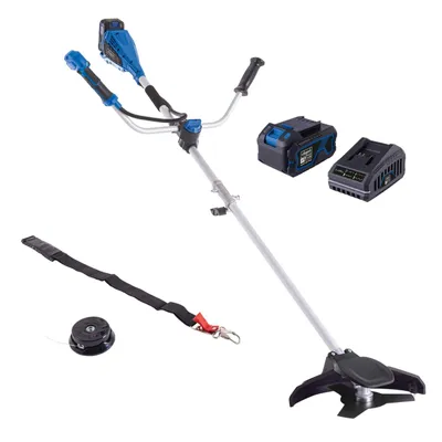 Produktbild von Scheppach Akku Freischneider Rasentrimmer BC-BCH330 - 20V | 330mm Breite Rasentrimmer | 255mm Breite Motorsense | inkl. 4Ah Akku + 2,4A Ladegerät