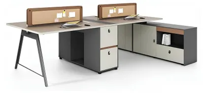 Immagine prodotto di Scrivania moderna per quattro persone Tavolo moderno Mobili da ufficio di design