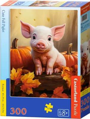 Obrázek produktu pro Puzzle 300 elementów Uroczy Jesienny Prosiaczek