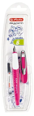 Obrázek produktu pro Herlitz my.pen, Růžová, Bílá, Na náplně, Modrá, Guma, Nerezová ocel, Pro leváky