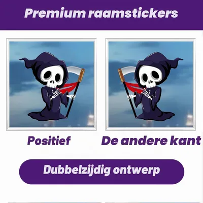 Immagine prodotto di Adesivi per finestre a tema Halloween, decorazioni adesive per finestre, riutilizzabili