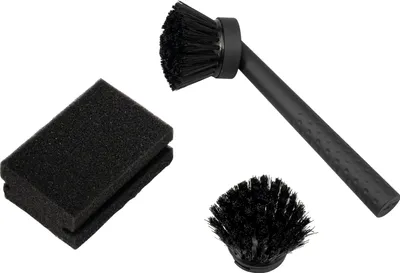 Produktbild von eluno Abwaschhelfer-Set, schwarze Spülbürste mit Soft-Touch-Griff inkl.  Ersatzbürstenkopf und Kombischwamm