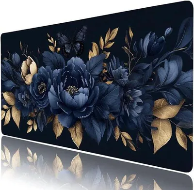 Produktbild von Große schwarze Mausmatte XXL für Gaming, Schreibtischunterlage mit rutschfester und wasserdichter Basis, 500 x 250 x 3 mm