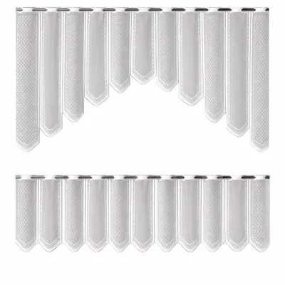 Produktbild von Bistro Bogen Scheibengardine 2324 Set 2 tlg. weiß Gardine Panneau Küchengardine