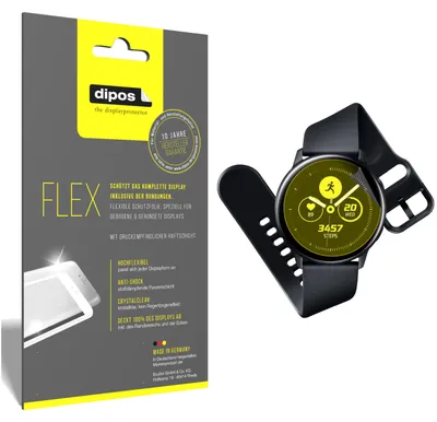 Produktbild von 3x Samsung Galaxy Watch Active Schutzfolie Folie, 100% Displayabdeckung, dipos