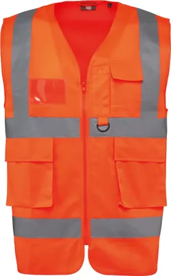 Obrázok produktu pre WK. Recyklovaná bezpečnostná vesta HI-VIS so zipsom