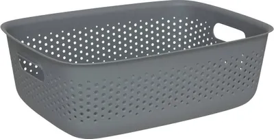Produktbild von 5 five simply smart - Korb "tila" 10l grau aus kunststoff