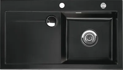 Produktbild von Flächenbündige Spüle STEMA 90 F in NERO Becken rechts mit Excenterbedienung
