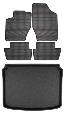 Obrázok produktu pre Gumové autokoberce SolidPRO + vaňa kufra pre: Peugeot 308 I 2007-2013 hatchback 5 ks