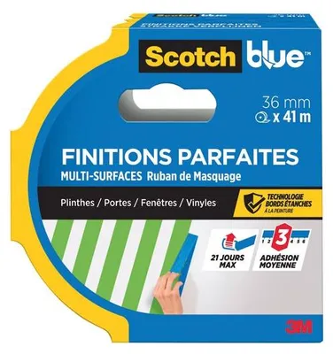 Image de Ruban De Masquage Premium Bleu Finition Parfaite 36 Mm X 41m - Gpi 3m Bricolage Et Batiment