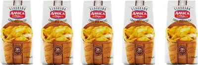 Produktbild von 5x Amica Chips Eldorada Come una Volta Kartoffelchips dicker und knuspriger Schnitt 130g glutenfreie Kartoffel chips