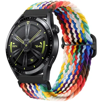 Obrázok produktu pre BStrap Elastic Nylon remienok na Huawei Watch 3 / 3 Pro, rainbow