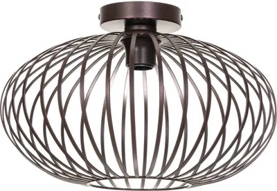 Produktbild von Lindby Deckenleuchte Nahele, braun, Metall, Ø 40 cm, E27