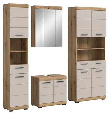 Produktbild von Badezimmer-Set Scout 2 | Kaschmir / Evoak Oak | 4-teilig