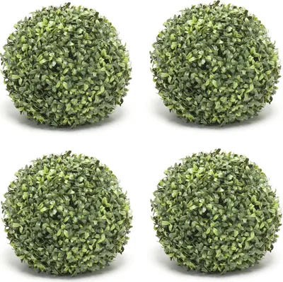 Produktbild von 4er Set künstliche Buchsbaumkugeln grün D. 27cm UV beständig Emerald Outdoor