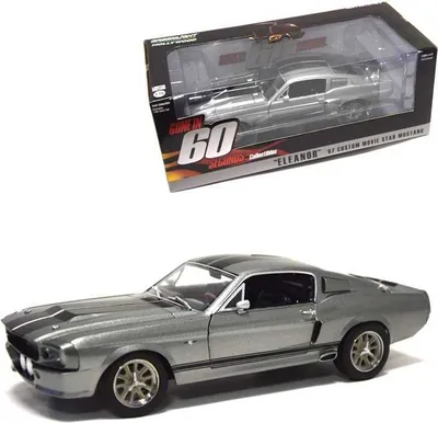 Produktbild von Greenlight Collectibles 12909 Ford Shelby Mustang GT 500 Eleanor 1967 silbergrau 1:18