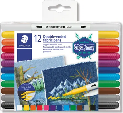 Image de STAEDTLER Fasermaler D.spitze textil 12ST