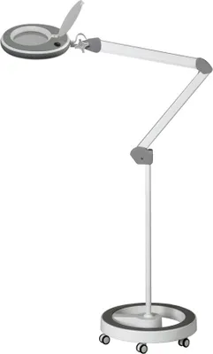 Produktbild von Lumeno LED lupa 851X, včetně mobilního stojanu, 5 dioptrií, šedá