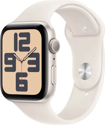 Produktbild von Apple Watch SE (2022) GPS 44mm polarstern mit Sportarmband M/L Polarstern