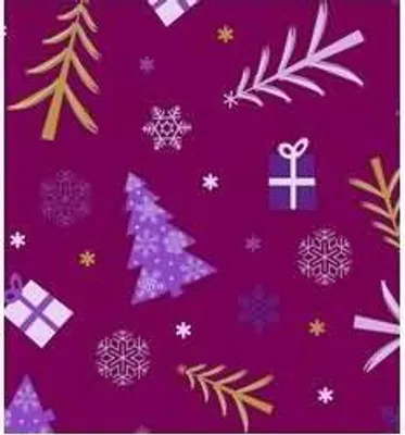 Produktbild von Transparentpapier 115 g/qm A4 VE=25 Blatt Winterzauber flieder/brombeer Motiv 5