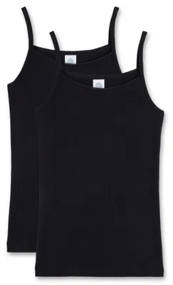 Produktbild von Sanetta Mädchen-Unterhemd (Doppelpack) schwarz 152