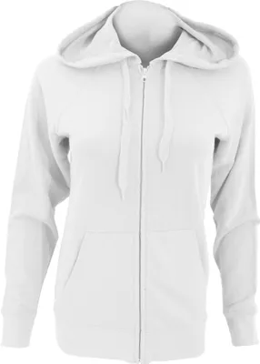 Produktbild von Fruit Of The Loom Damen Kapuzenjacke / Kapuzen-Sweatshirt / Hoodie mit Reißverschluss, tailliert BC2658 (XL) (Weiß)