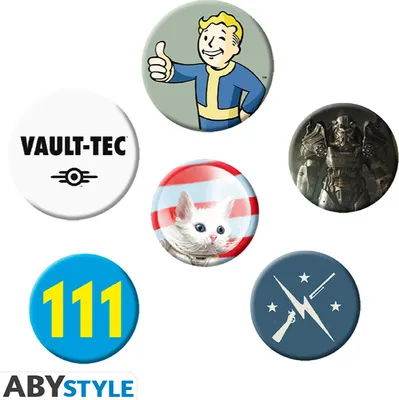 Produktbild von Button 6er Set - Fallout (Mix 1)