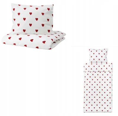 Produktbild von IKEA BARNDRÖM Kinder Bettwäsche-Set 2er-Pack Herzmuster