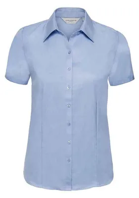 Image de Russell Collection - Chemise à manches courtes pour femmes LT5399 (M) (bleu clair)